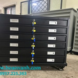 Tủ lưu bản vẽ 6 ngăn có khoá khổ A1 TV-KA16