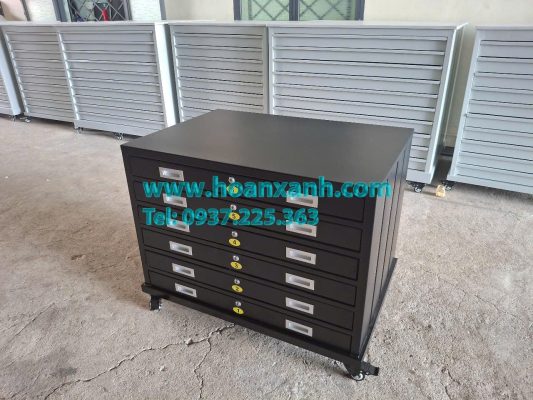 Tủ lưu bản vẽ 6 ngăn có khoá khổ A1 TV-KA16