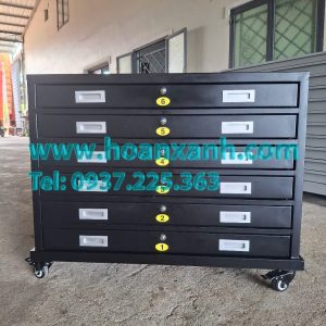 Tủ lưu bản vẽ 6 ngăn có khoá khổ A1 TV-KA16