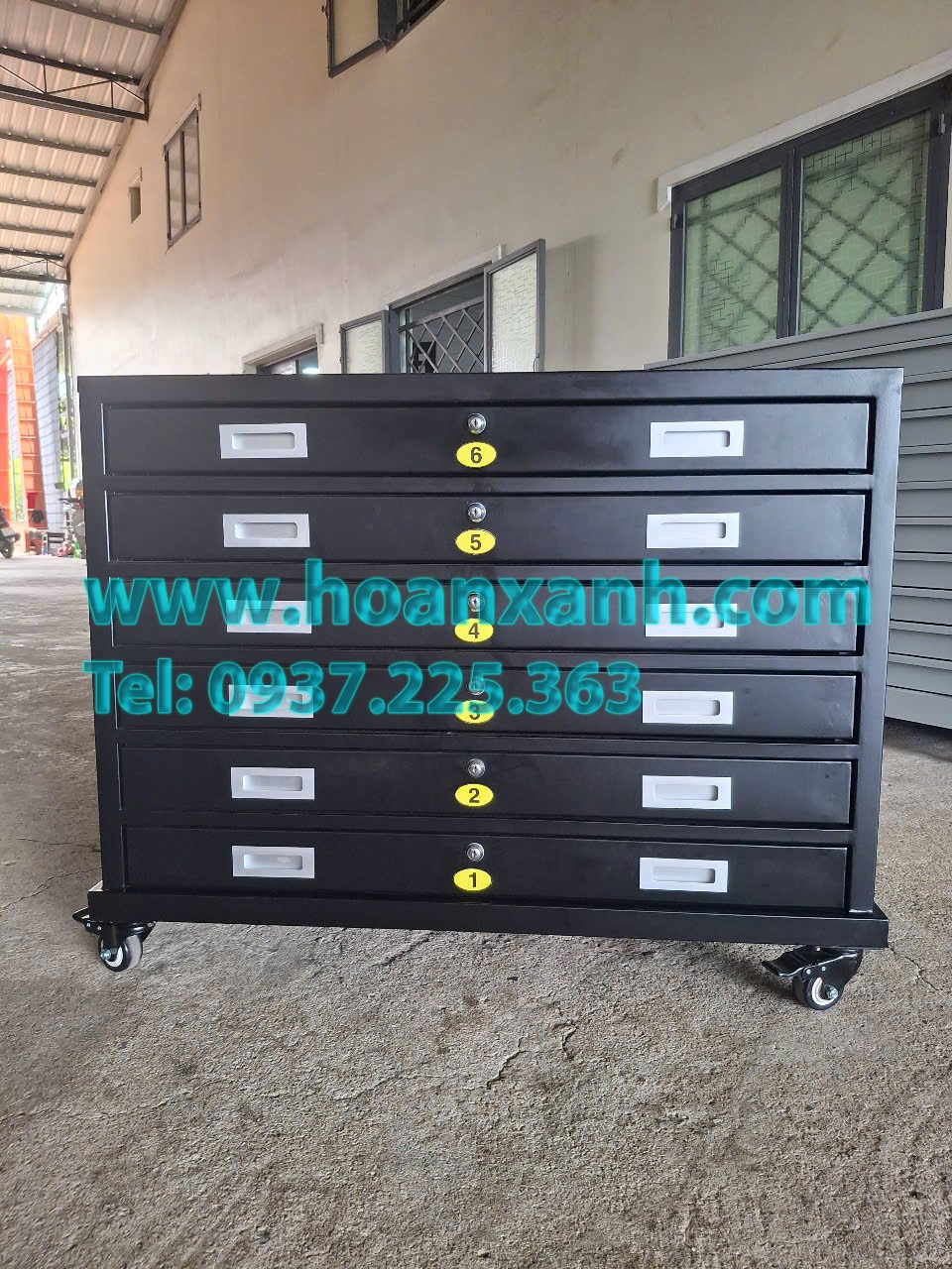 Tủ lưu bản vẽ 6 ngăn có khoá khổ A1 TV-KA16